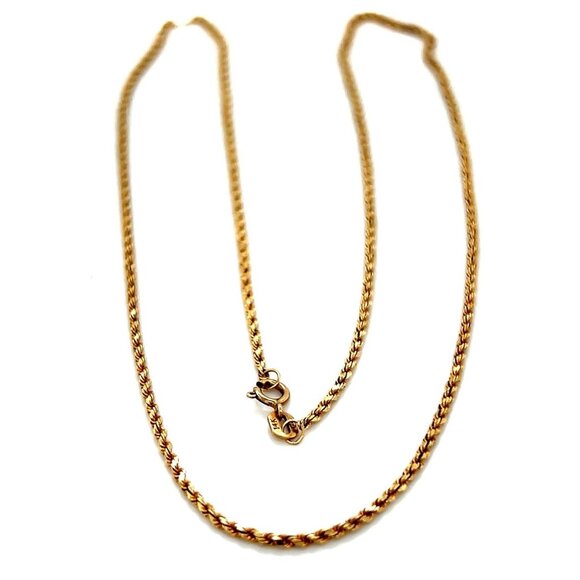 14K Gold (1mm) Rope Necklace - Picture 2 of 6